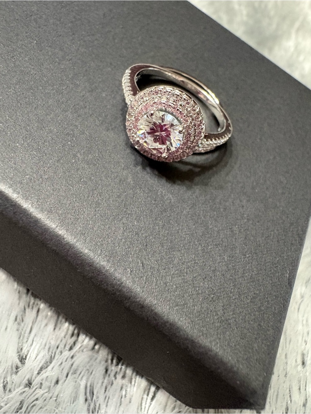Moissanite Halo Ring